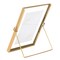 Fabulaxe Modern Metal Floating Tabletop Photo Picture Frame with Glass Cover and Easel Stand, Gold 4 x 6 QI004066.GD.M - alternate 4